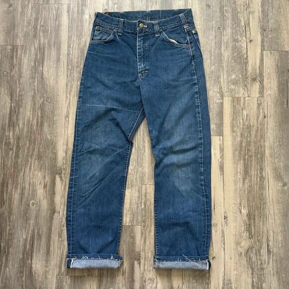 Vintage 50s 60s Lee Riders Sanforized Selvedge Denim Jeans Size 32X30 - Picture 6 of 7